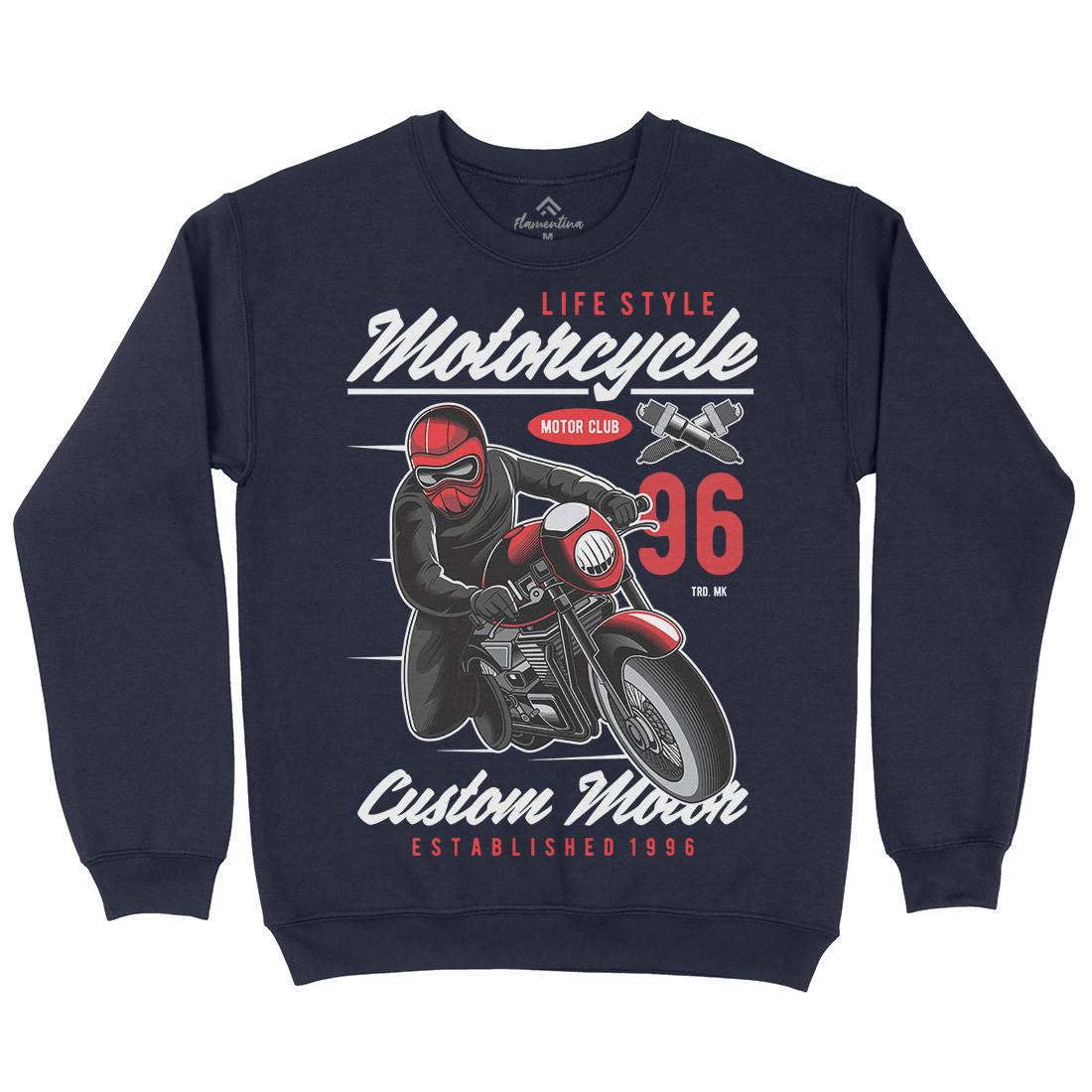 Lifestyle Kids Crew Neck Sweatshirt Motorcycles C399