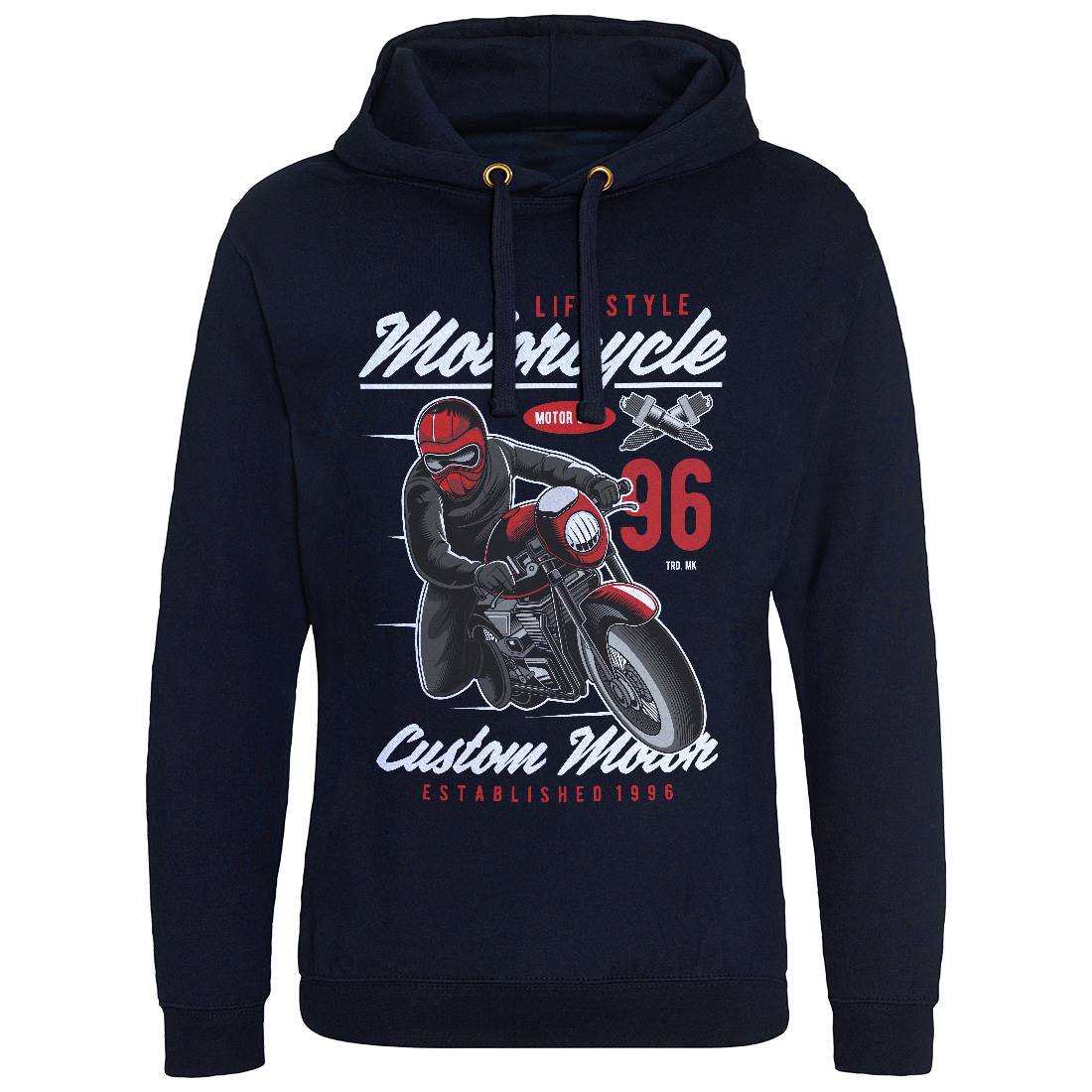 Lifestyle Mens Hoodie Without Pocket Motorcycles C399