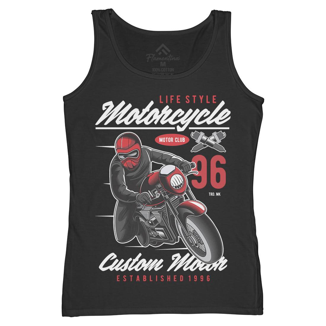 Lifestyle Womens Organic Tank Top Vest Motorcycles C399
