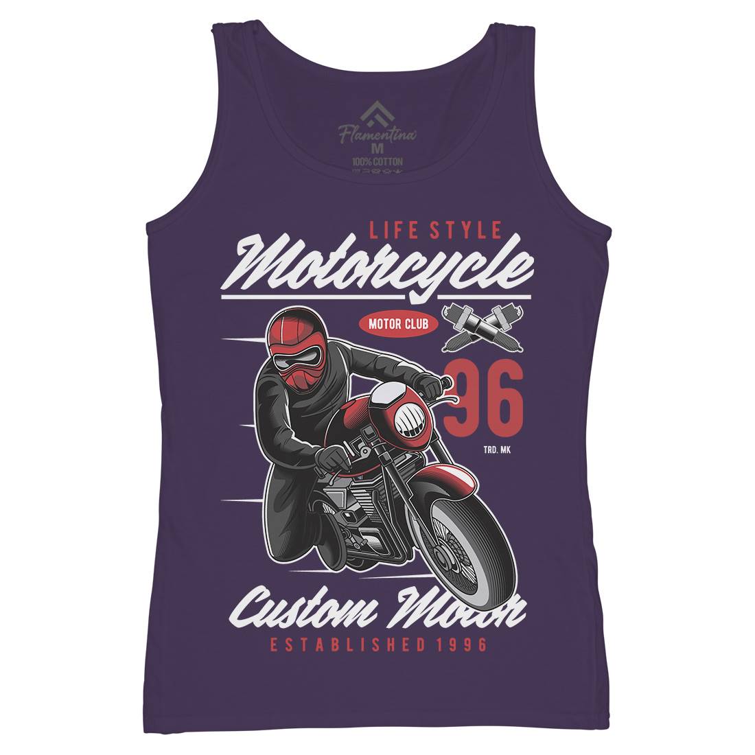 Lifestyle Womens Organic Tank Top Vest Motorcycles C399