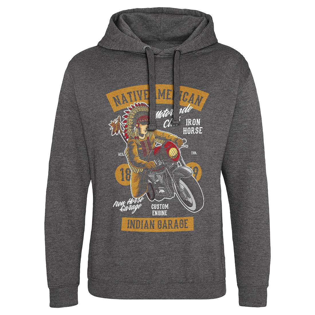 Native American Biker Mens Hoodie Without Pocket Motorcycles C400