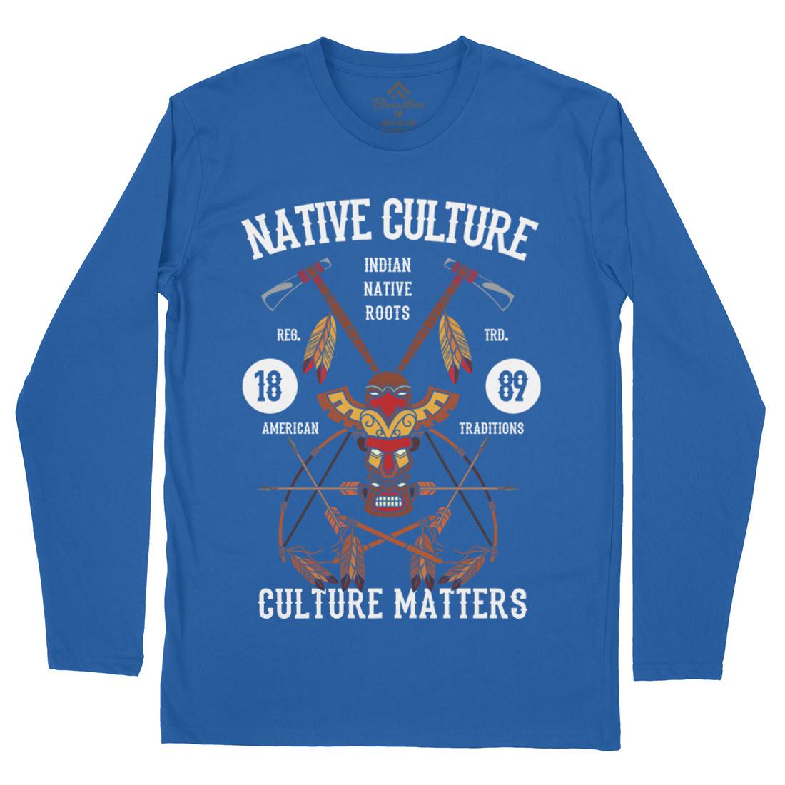Native Culture Mens Long Sleeve T-Shirt American C401