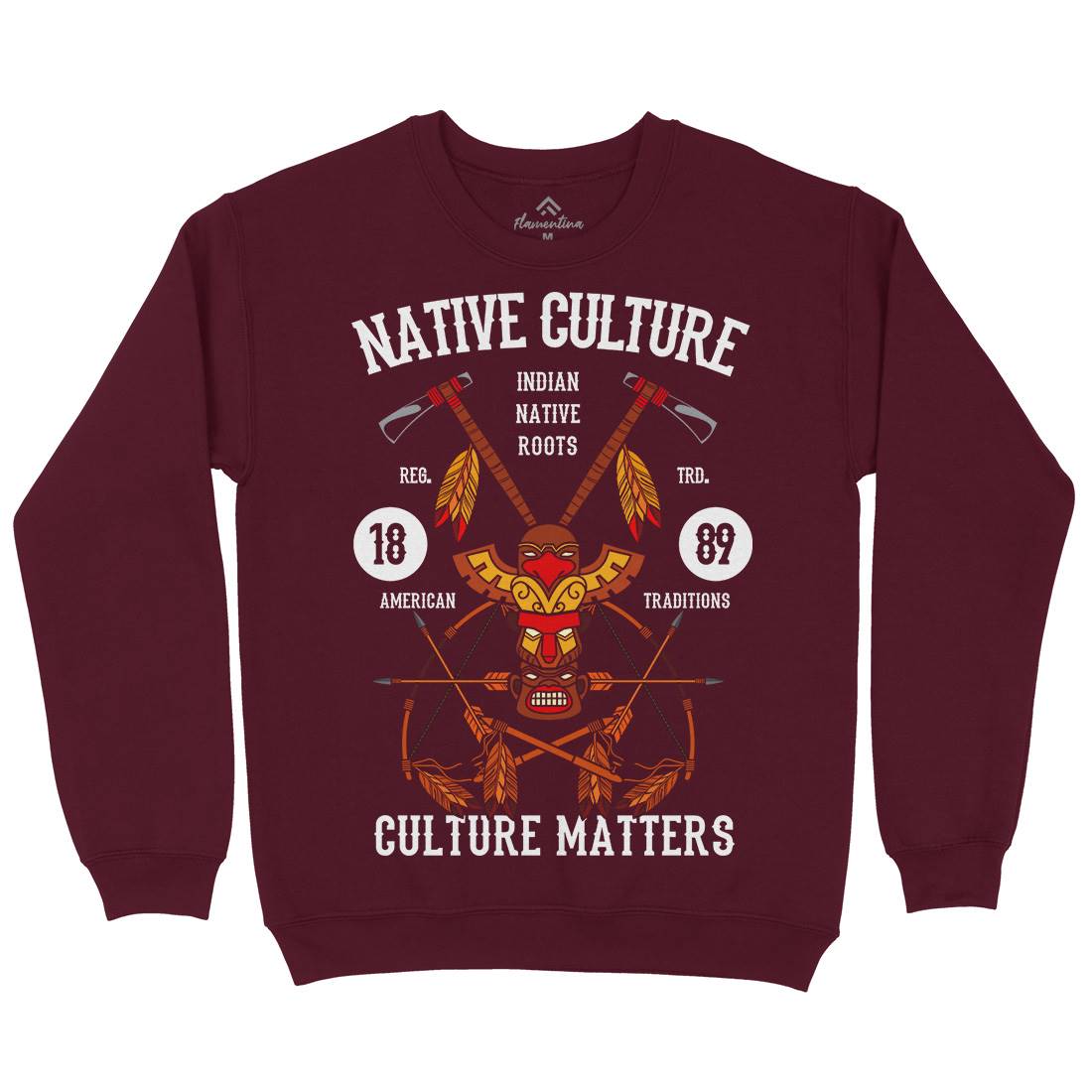 Native Culture Mens Crew Neck Sweatshirt American C401