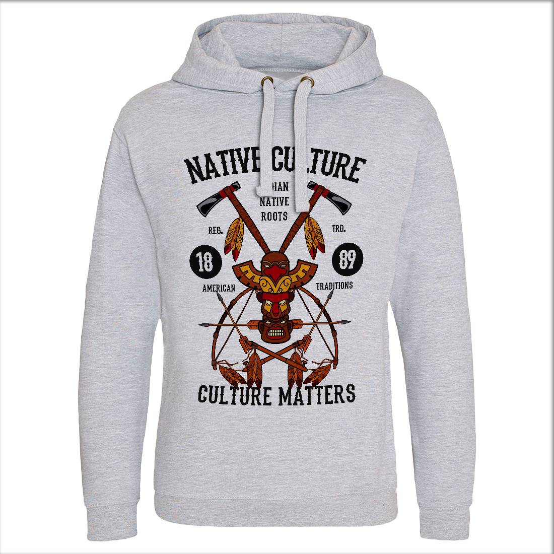 Native Culture Mens Hoodie Without Pocket American C401