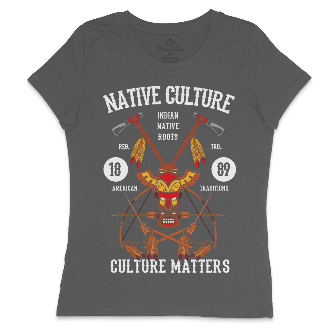 Native Culture Womens Crew Neck T-Shirt American C401