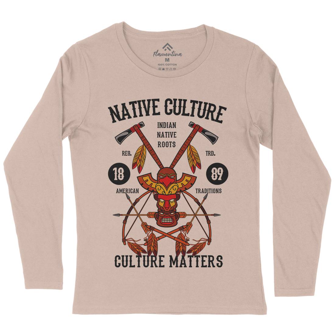 Native Culture Womens Long Sleeve T-Shirt American C401