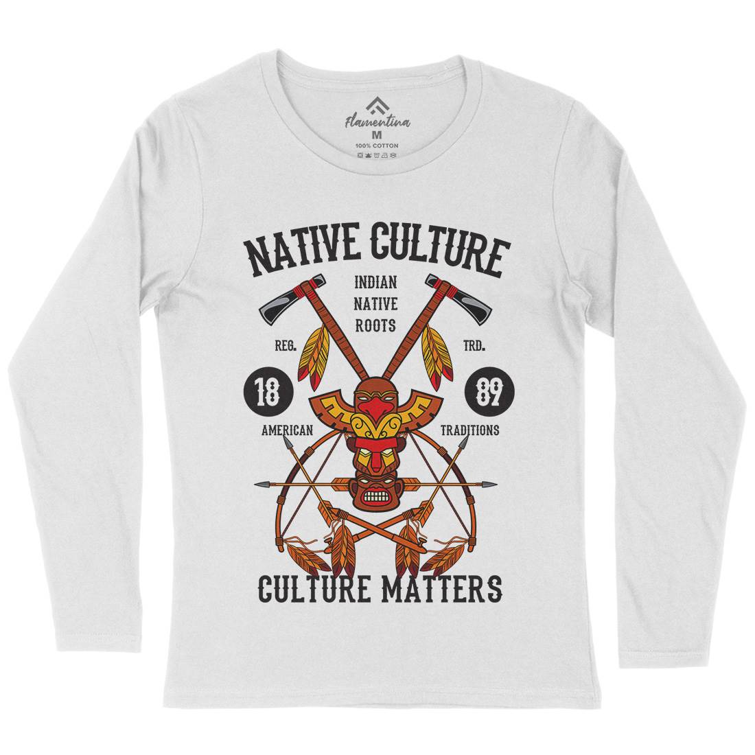 Native Culture Womens Long Sleeve T-Shirt American C401