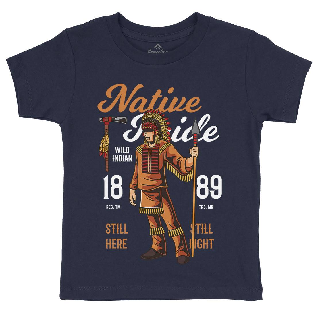 Native Pride Kids Crew Neck T-Shirt American C402