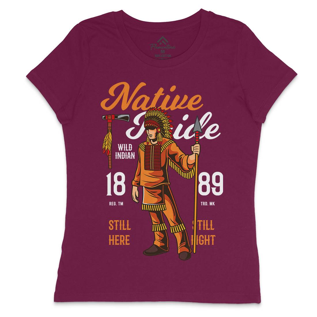 Native Pride Womens Crew Neck T-Shirt American C402