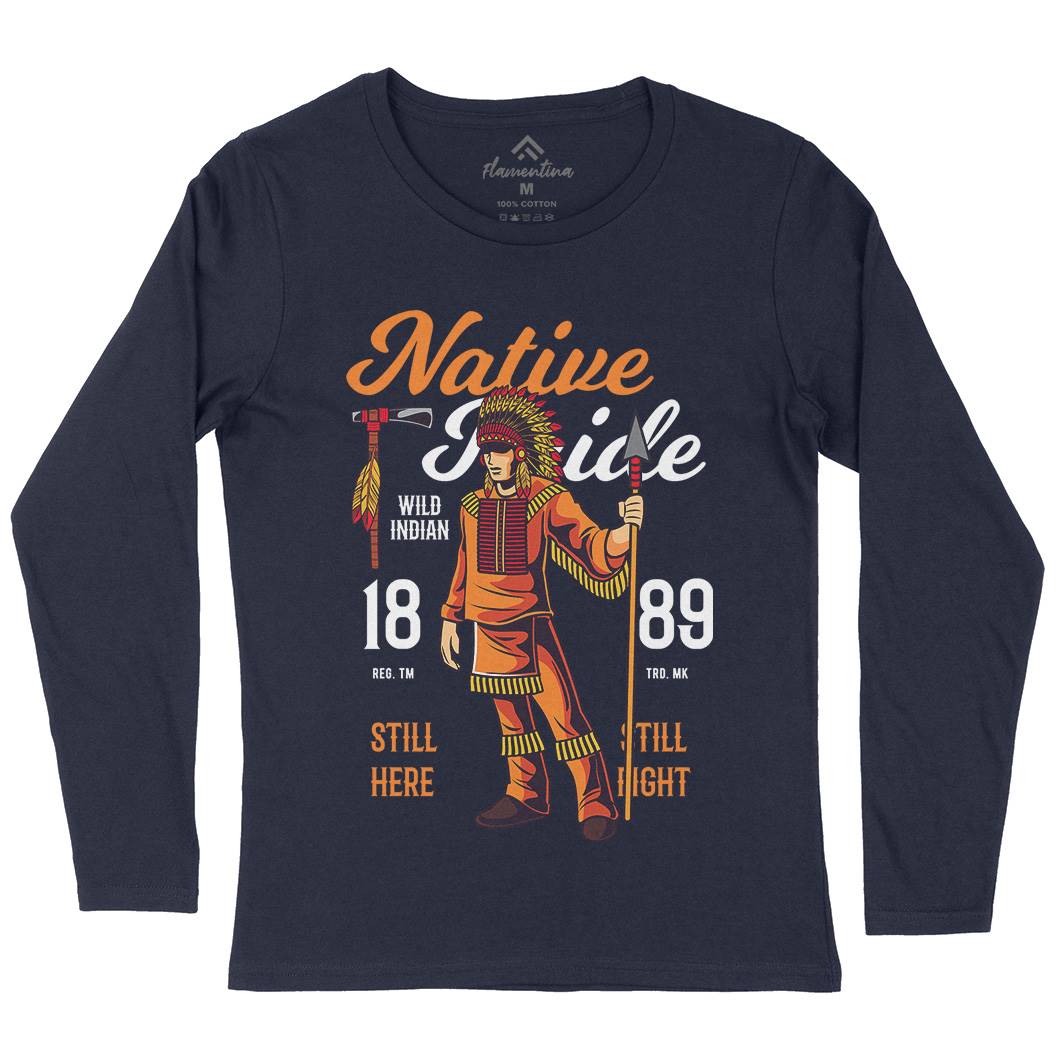 Native Pride Womens Long Sleeve T-Shirt American C402