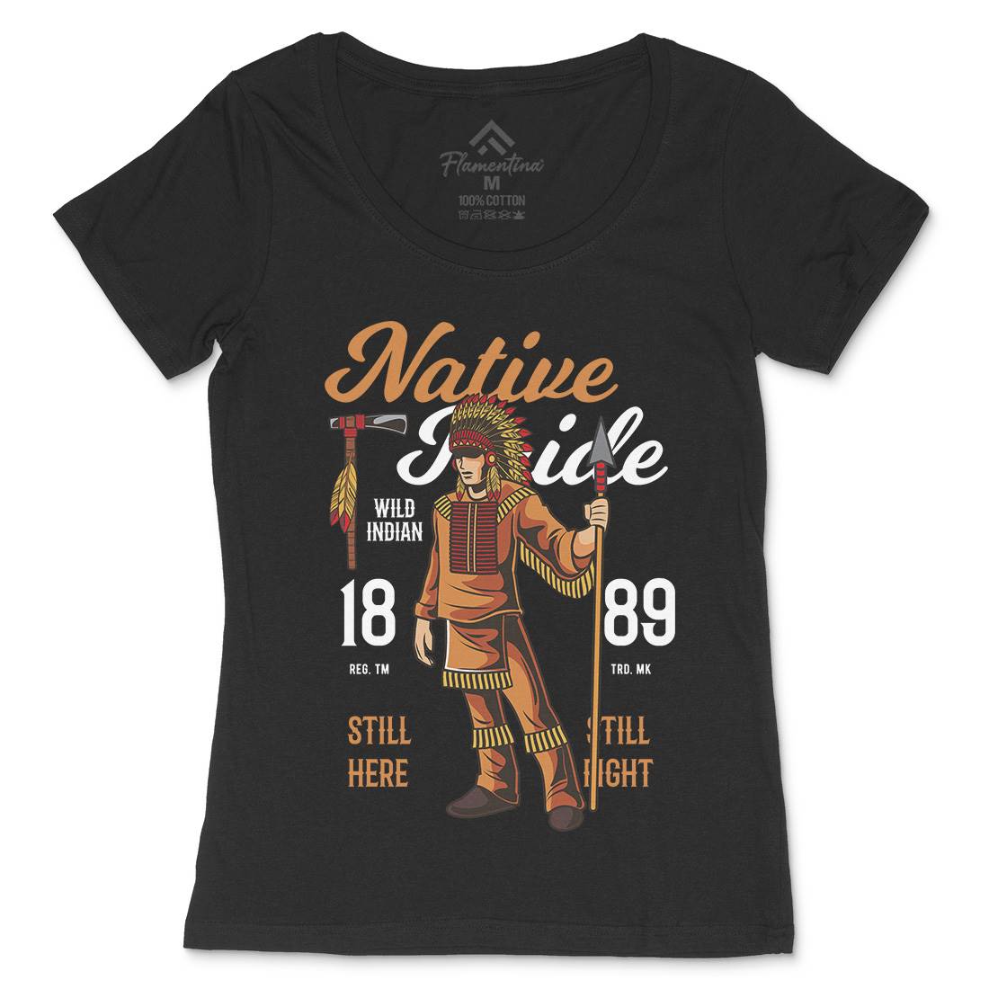 Native Pride Womens Scoop Neck T-Shirt American C402