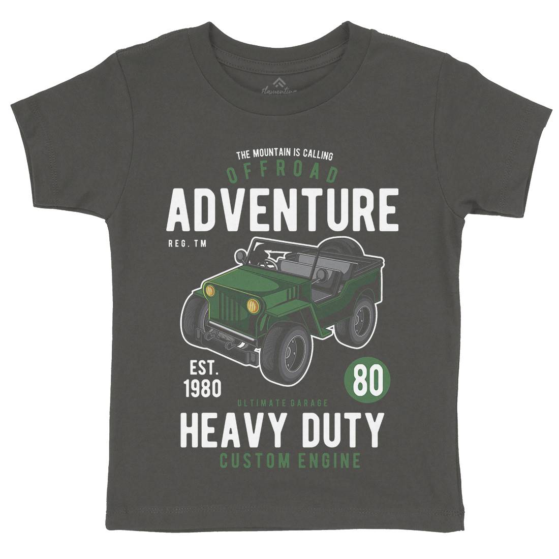 Off Road Adventure Kids Crew Neck T-Shirt Cars C405