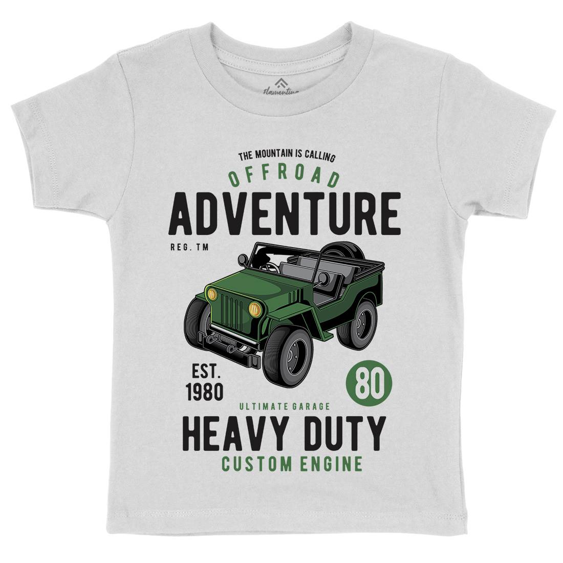 Off Road Adventure Kids Crew Neck T-Shirt Cars C405