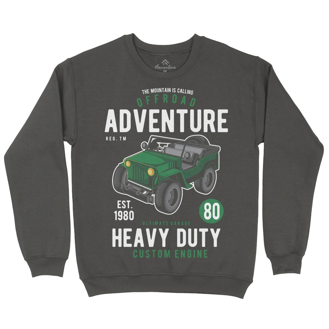 Off Road Adventure Mens Crew Neck Sweatshirt Cars C405