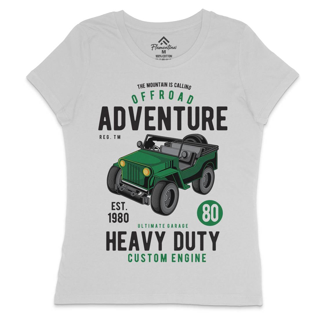 Off Road Adventure Womens Crew Neck T-Shirt Cars C405