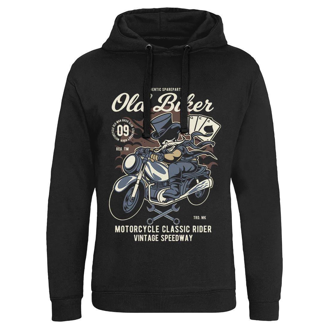 Old Man Biker Mens Hoodie Without Pocket Motorcycles C406