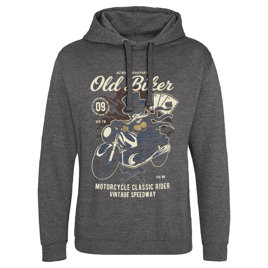 Old Man Biker Mens Hoodie Without Pocket Motorcycles C406