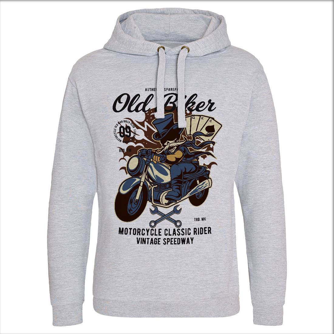 Old Man Biker Mens Hoodie Without Pocket Motorcycles C406