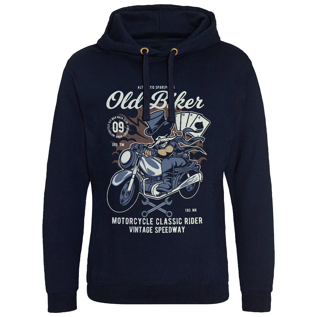 Old Man Biker Mens Hoodie Without Pocket Motorcycles C406