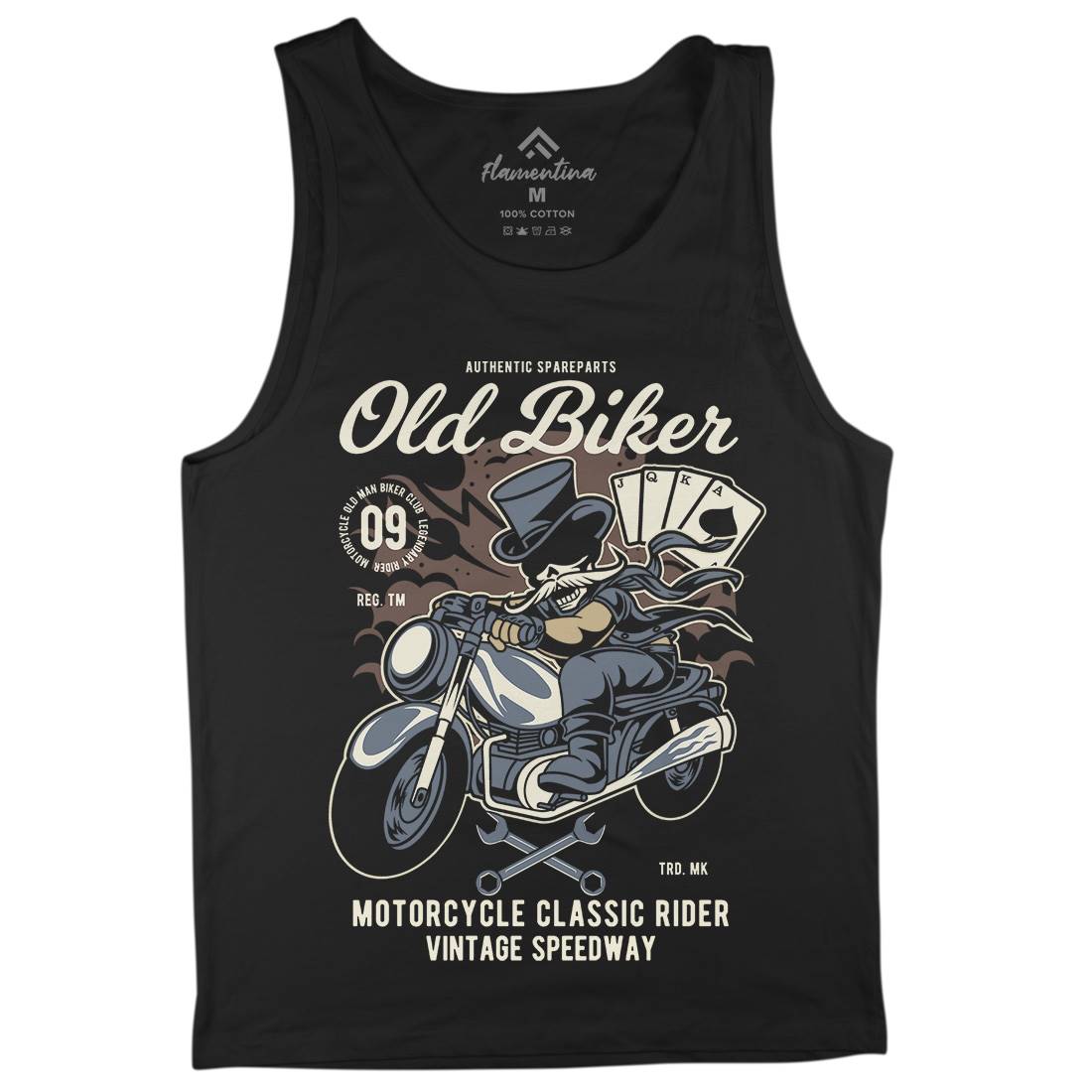 Old Man Biker Mens Tank Top Vest Motorcycles C406