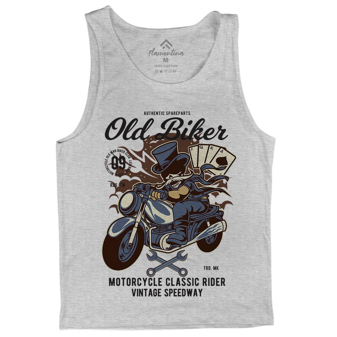 Old Man Biker Mens Tank Top Vest Motorcycles C406