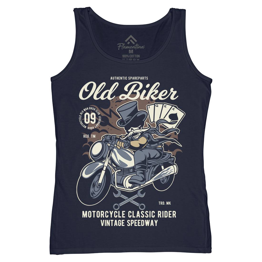 Old Man Biker Womens Organic Tank Top Vest Motorcycles C406