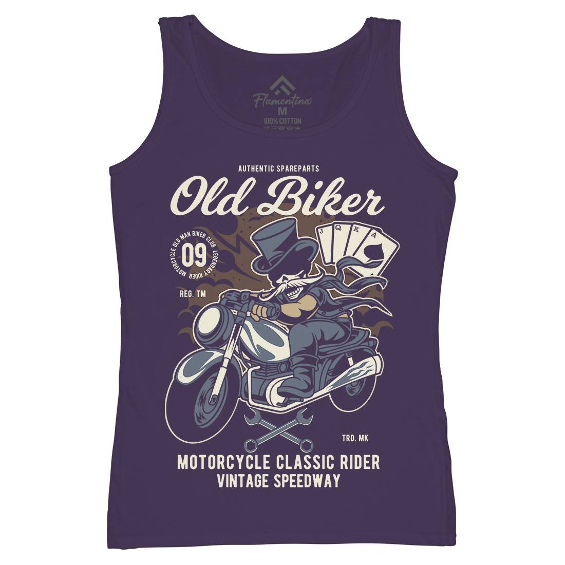 Old Man Biker Womens Organic Tank Top Vest Motorcycles C406