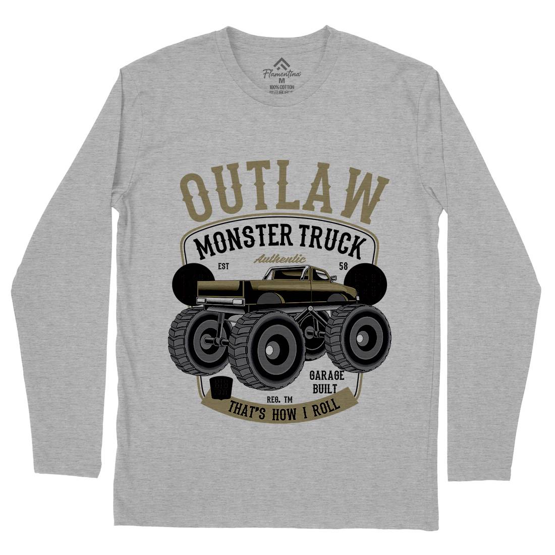Outlaw Monster Truck Mens Long Sleeve T-Shirt Vehicles C408