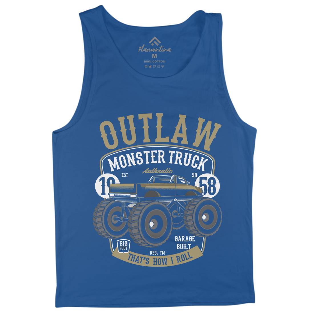 Outlaw Monster Truck Mens Tank Top Vest Vehicles C408