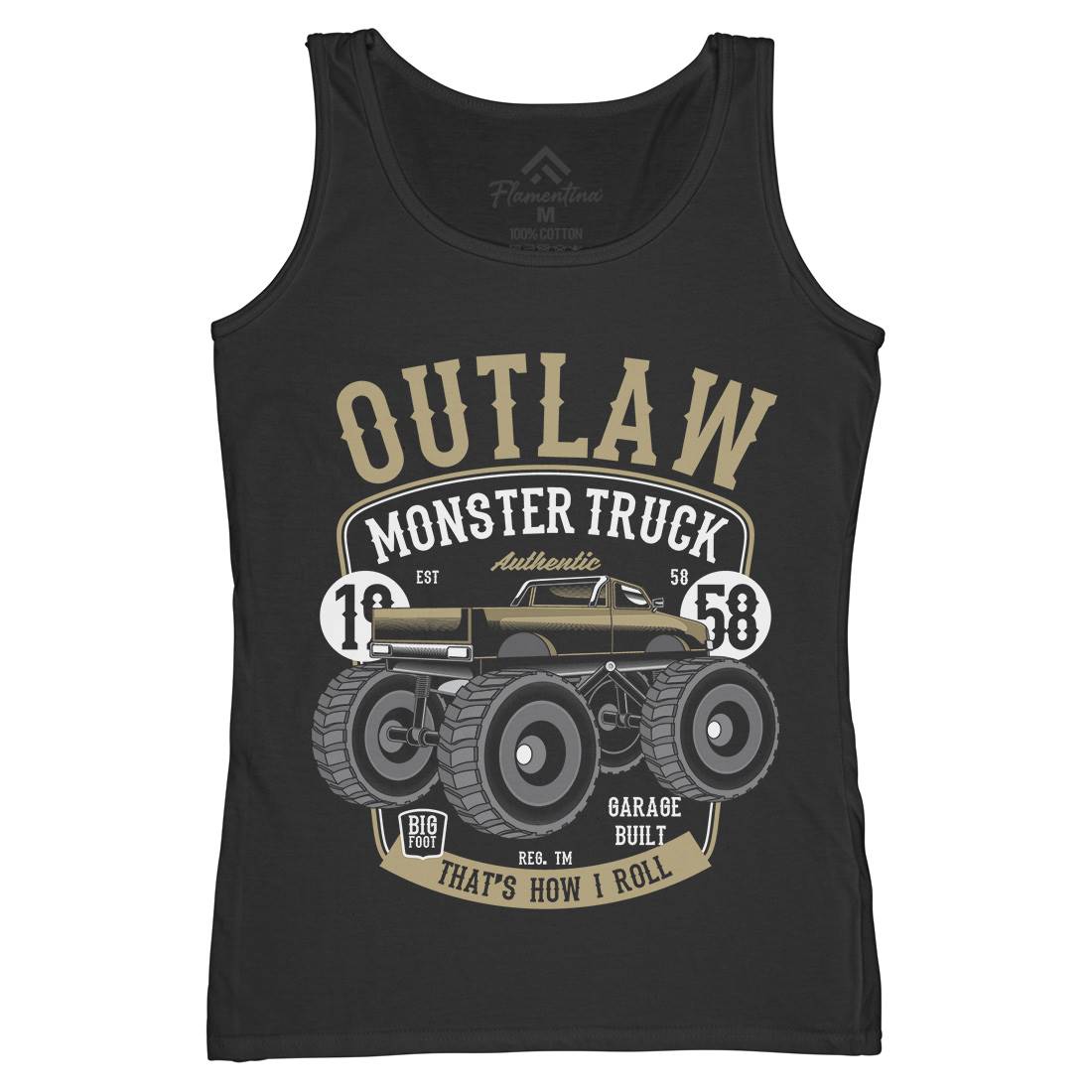 Outlaw Monster Truck Womens Organic Tank Top Vest Vehicles C408