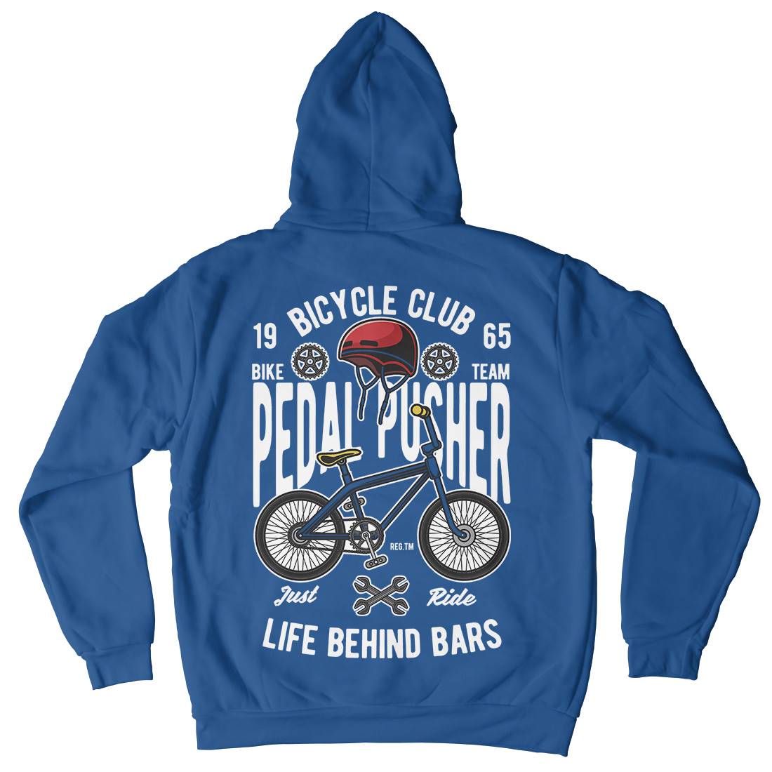 Pedal Pusher Mens Hoodie With Pocket Bikes C411