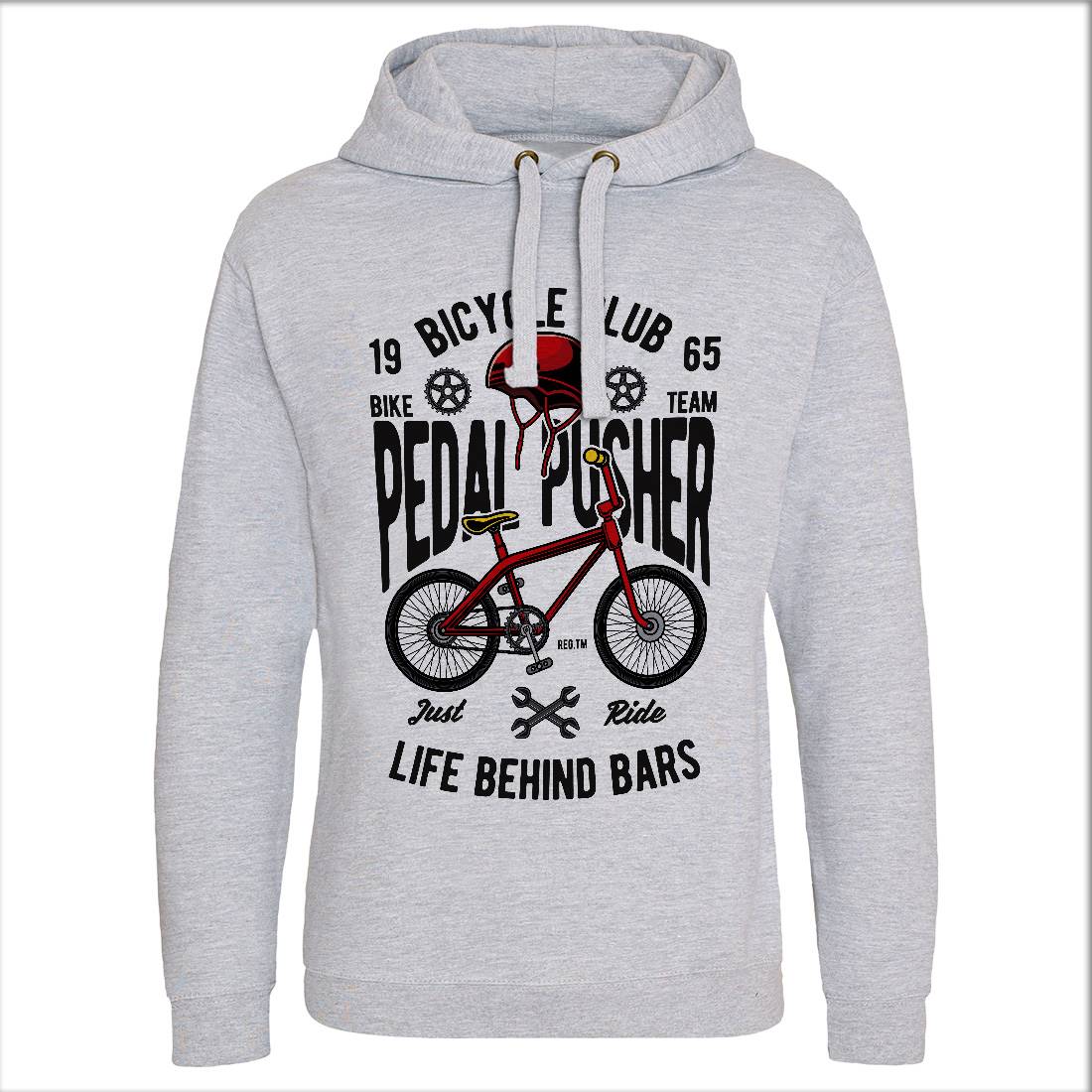 Pedal Pusher Mens Hoodie Without Pocket Bikes C411