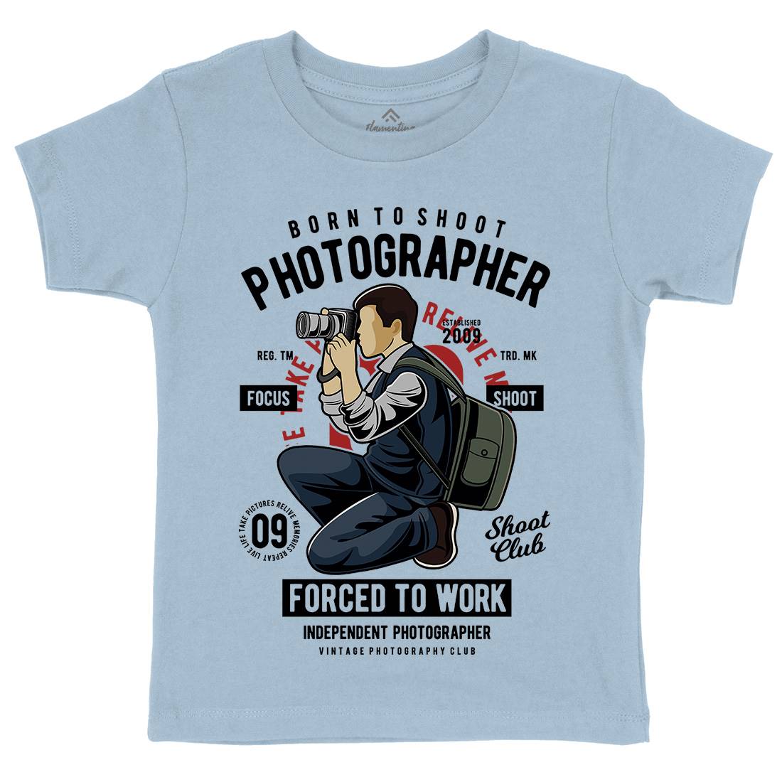 Photographer Kids Organic Crew Neck T-Shirt Media C413