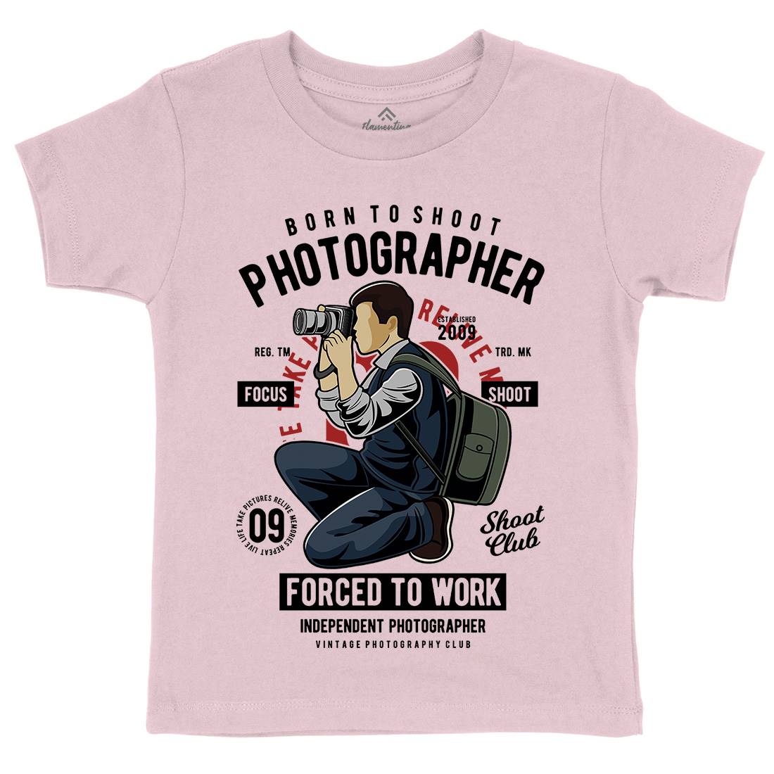 Photographer Kids Crew Neck T-Shirt Media C413