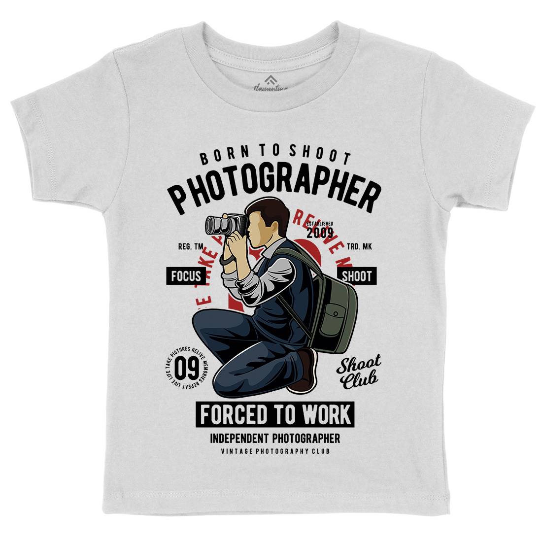 Photographer Kids Organic Crew Neck T-Shirt Media C413