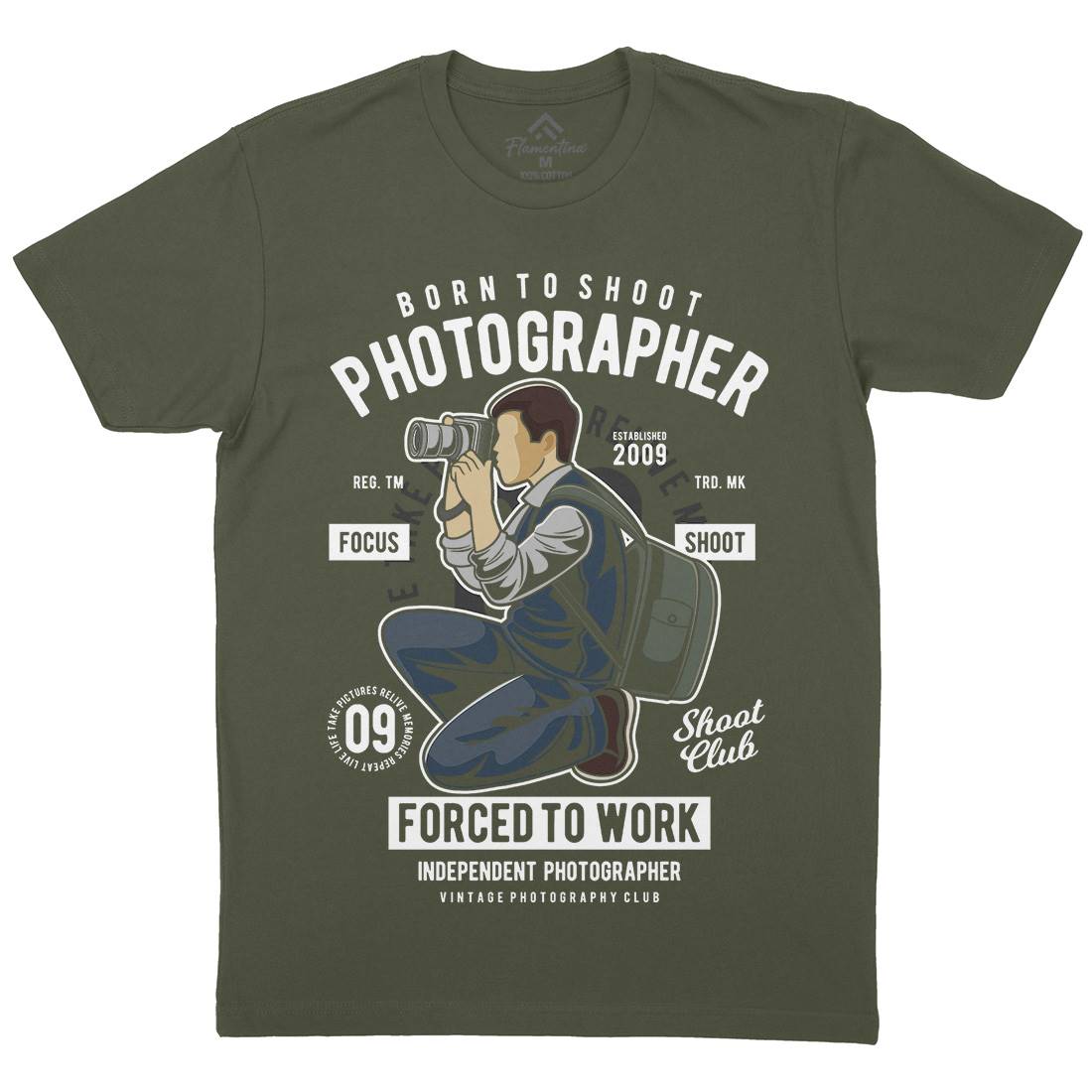Photographer Mens Crew Neck T-Shirt Media C413