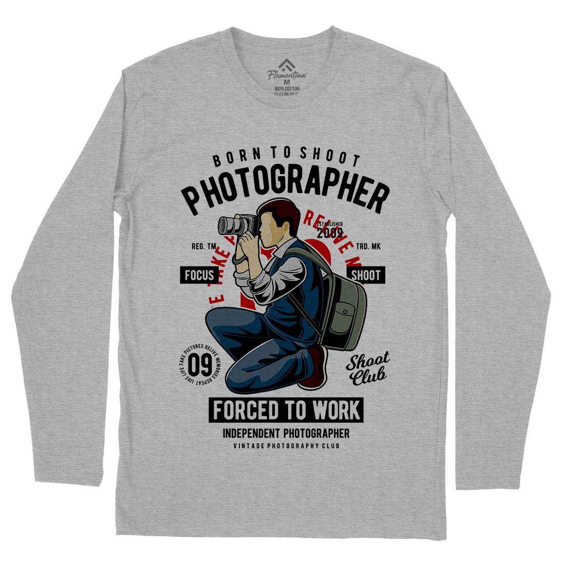 Photographer Mens Long Sleeve T-Shirt Media C413