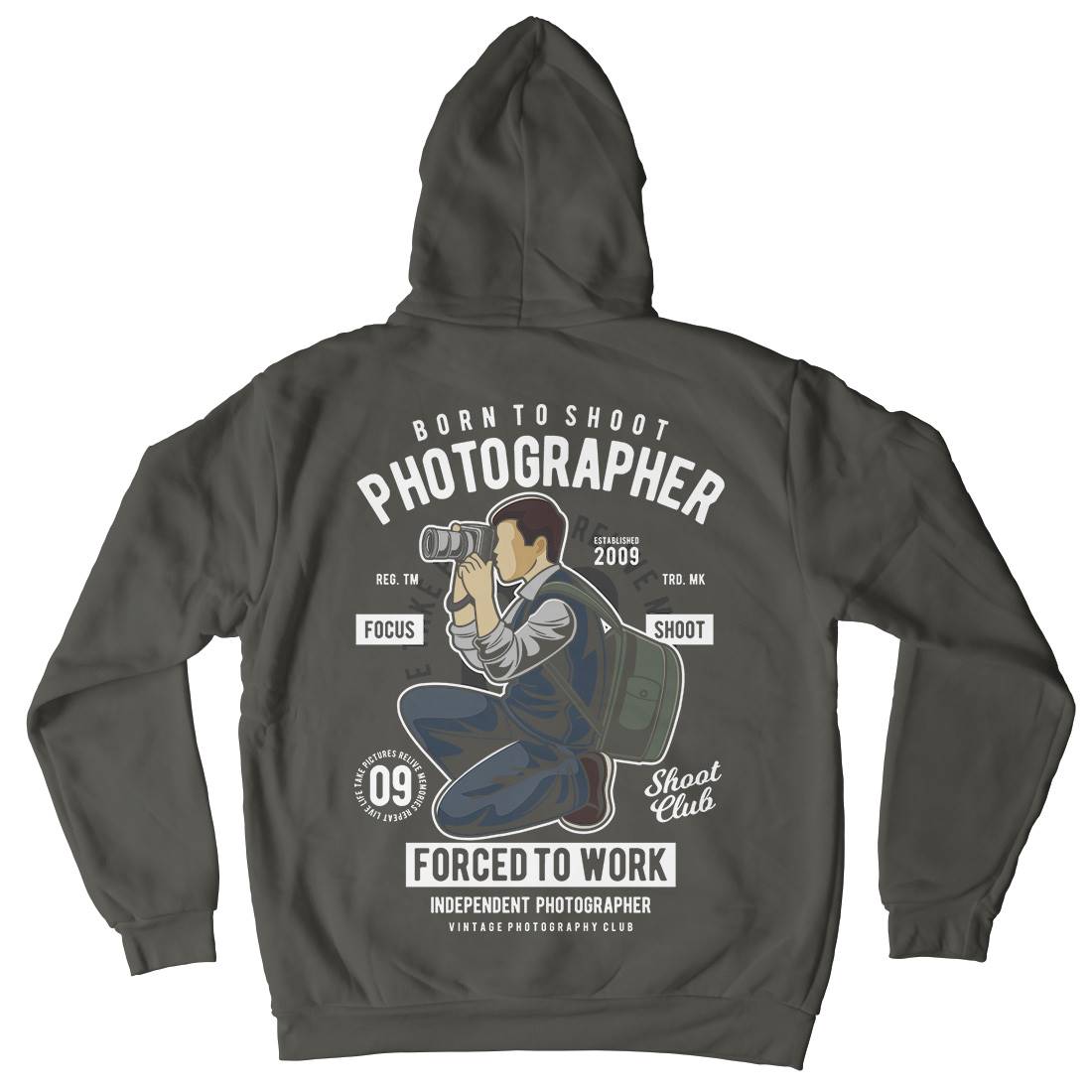 Photographer Mens Hoodie With Pocket Media C413