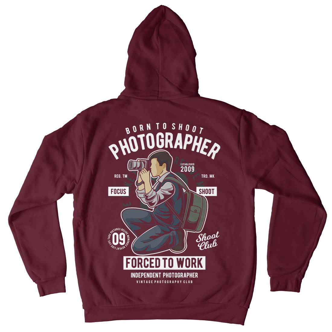 Photographer Mens Hoodie With Pocket Media C413