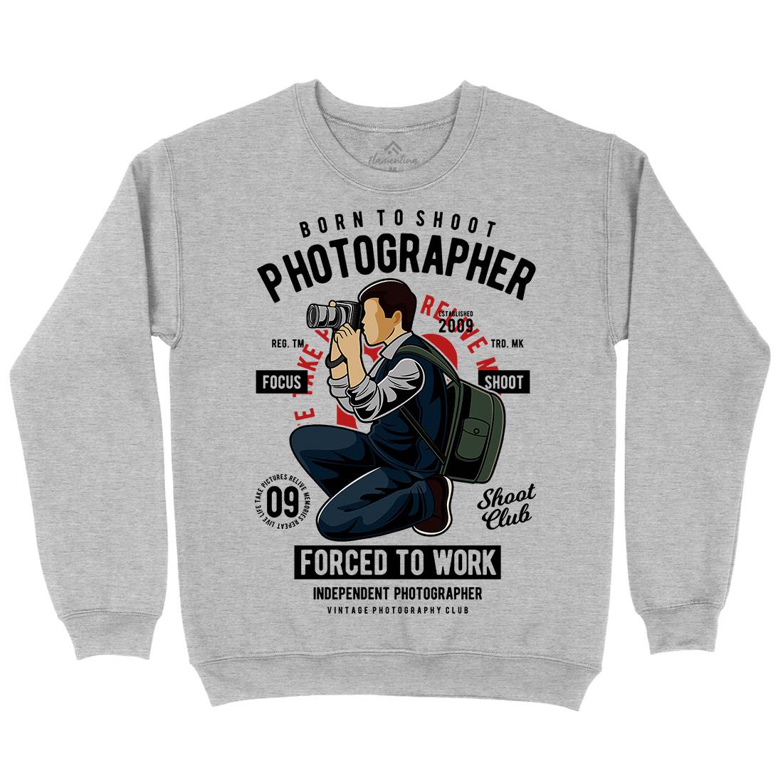 Photographer Mens Crew Neck Sweatshirt Media C413