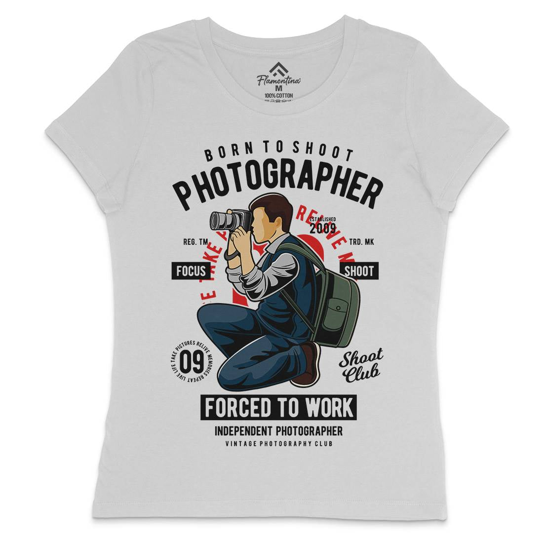 Photographer Womens Crew Neck T-Shirt Media C413