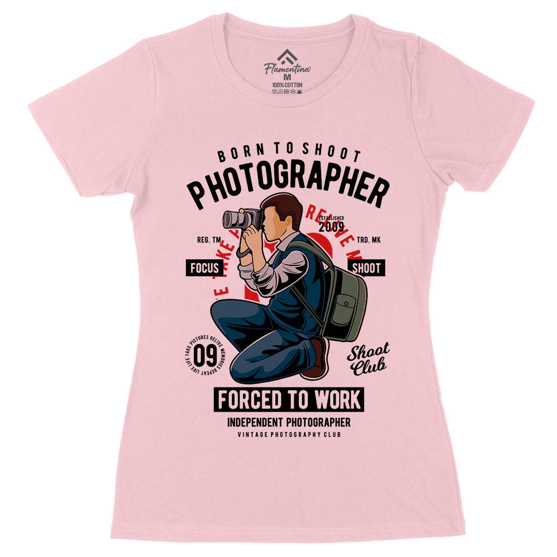 Photographer Womens Organic Crew Neck T-Shirt Media C413