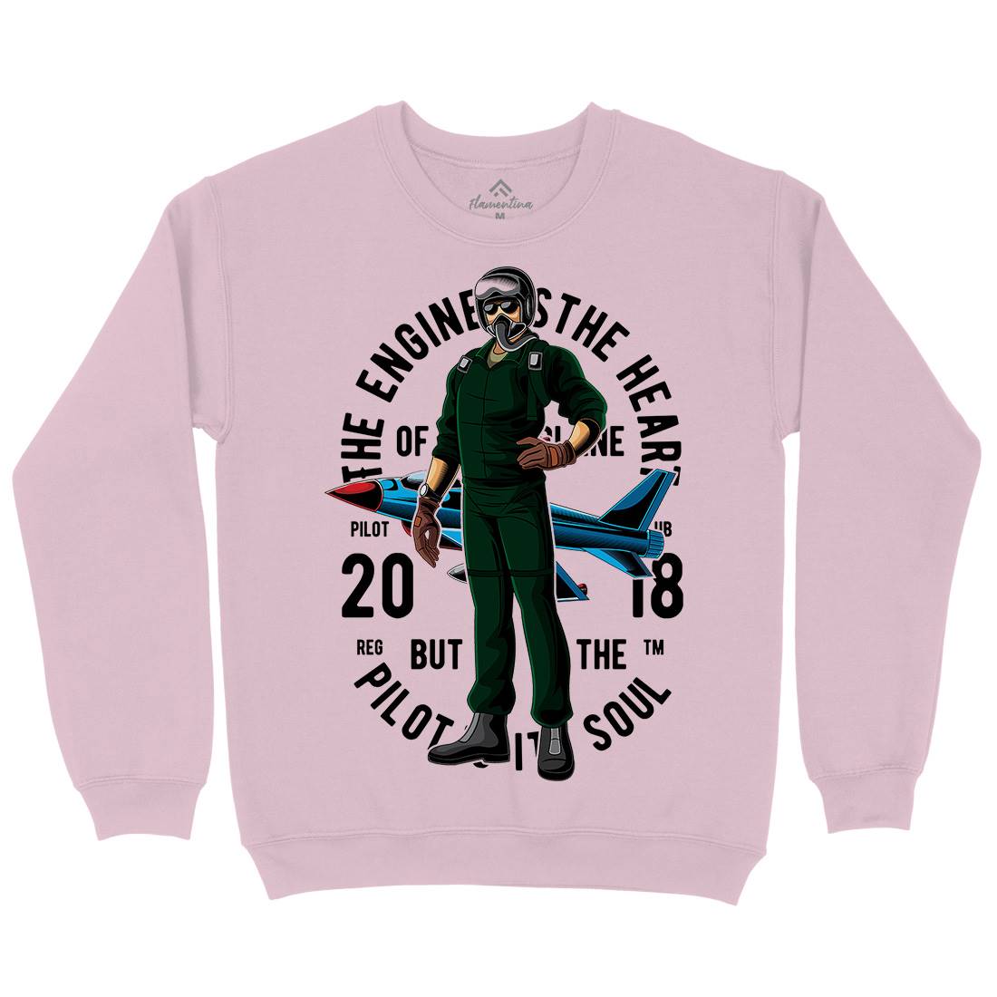 Pilot Kids Crew Neck Sweatshirt Army C414