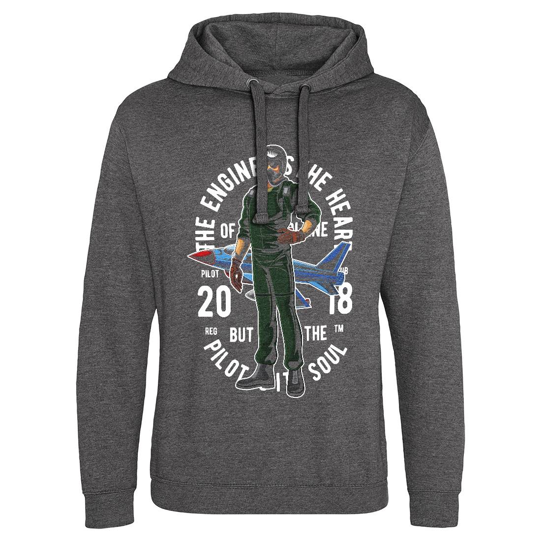 Pilot Mens Hoodie Without Pocket Army C414