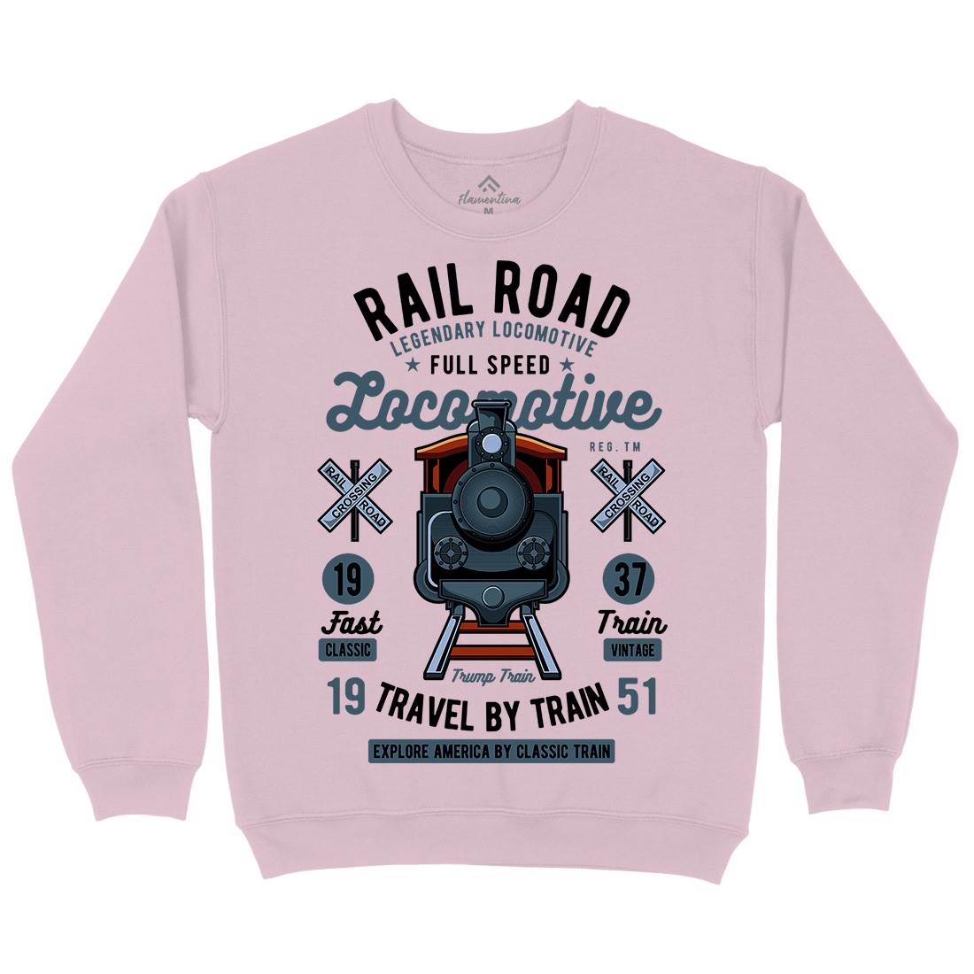 Rail Road Kids Crew Neck Sweatshirt Vehicles C423