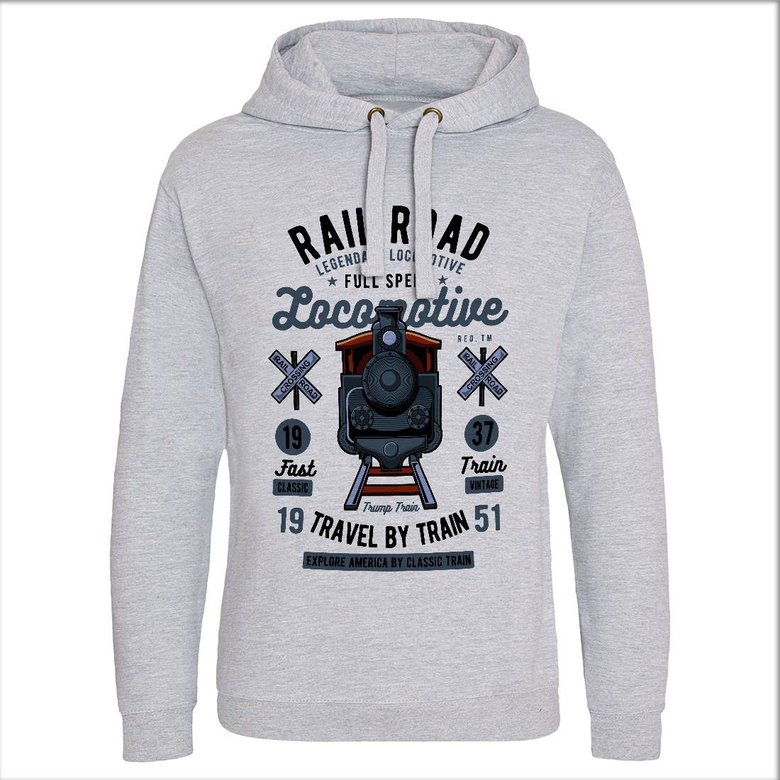 Rail Road Mens Hoodie Without Pocket Vehicles C423