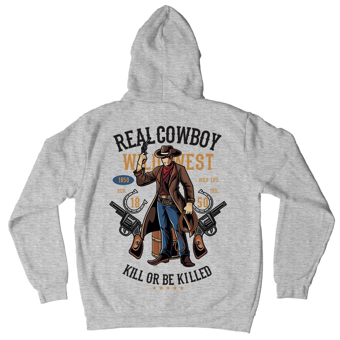 Real Cowboy Mens Hoodie With Pocket American C424