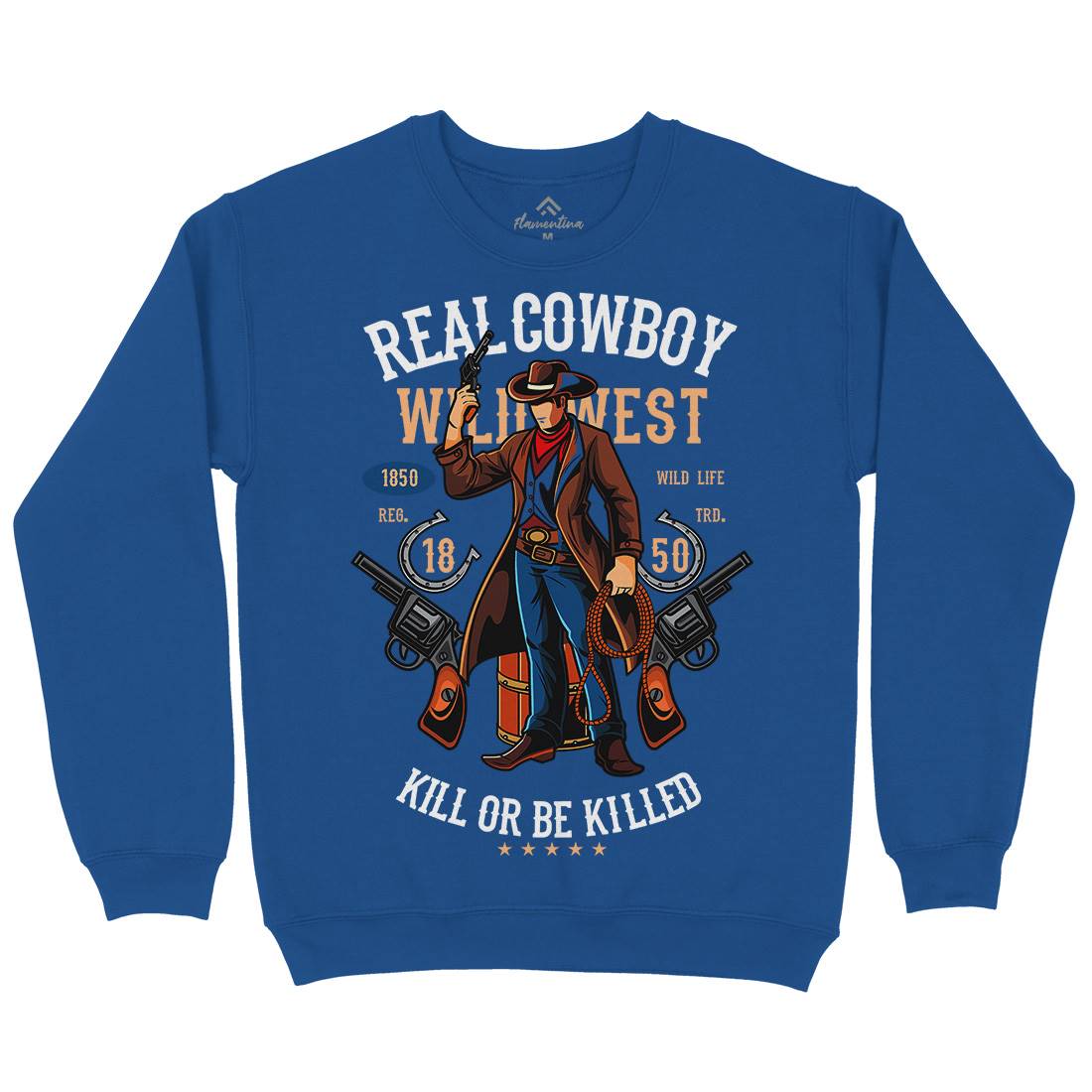 Real Cowboy Kids Crew Neck Sweatshirt American C424