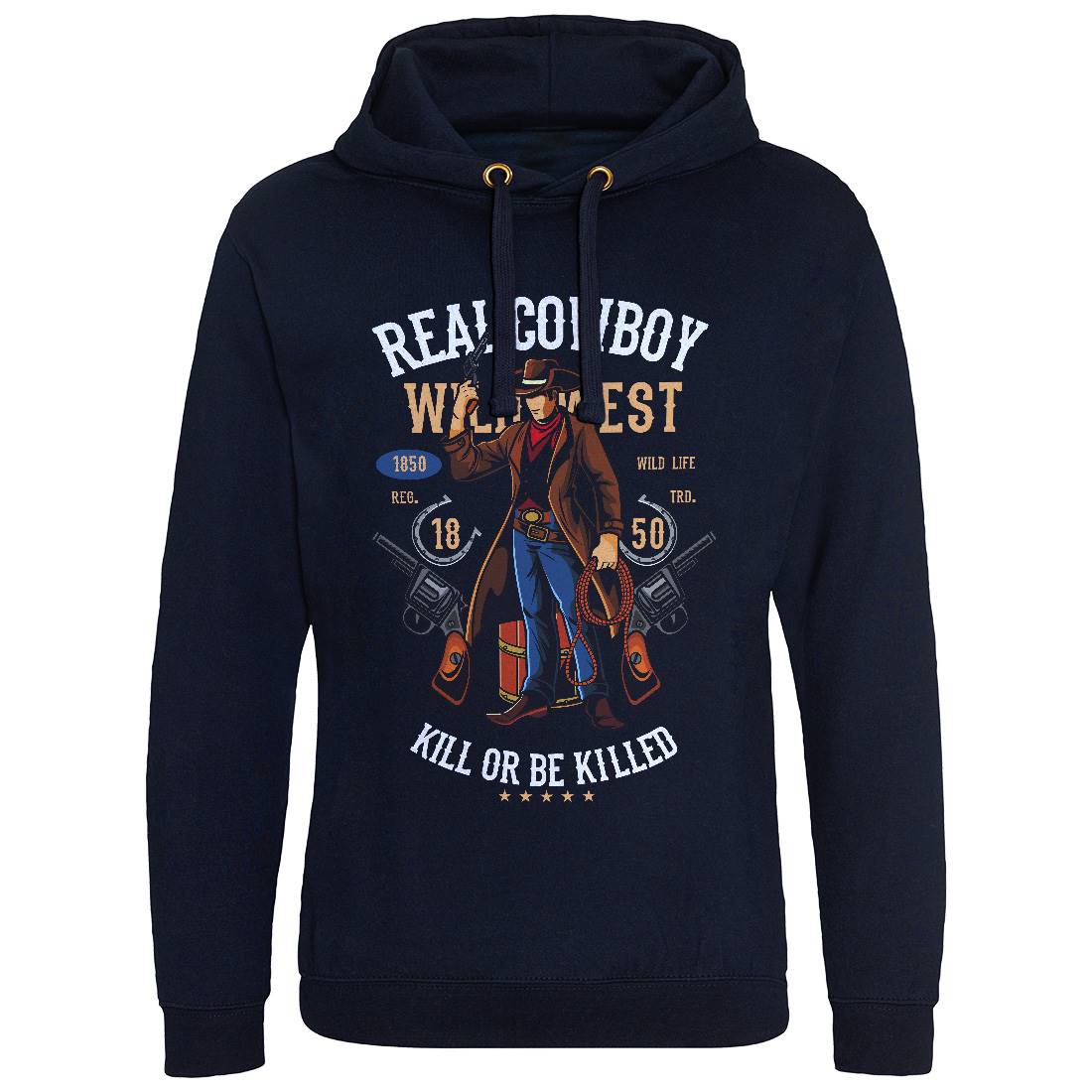 Real Cowboy Mens Hoodie Without Pocket American C424