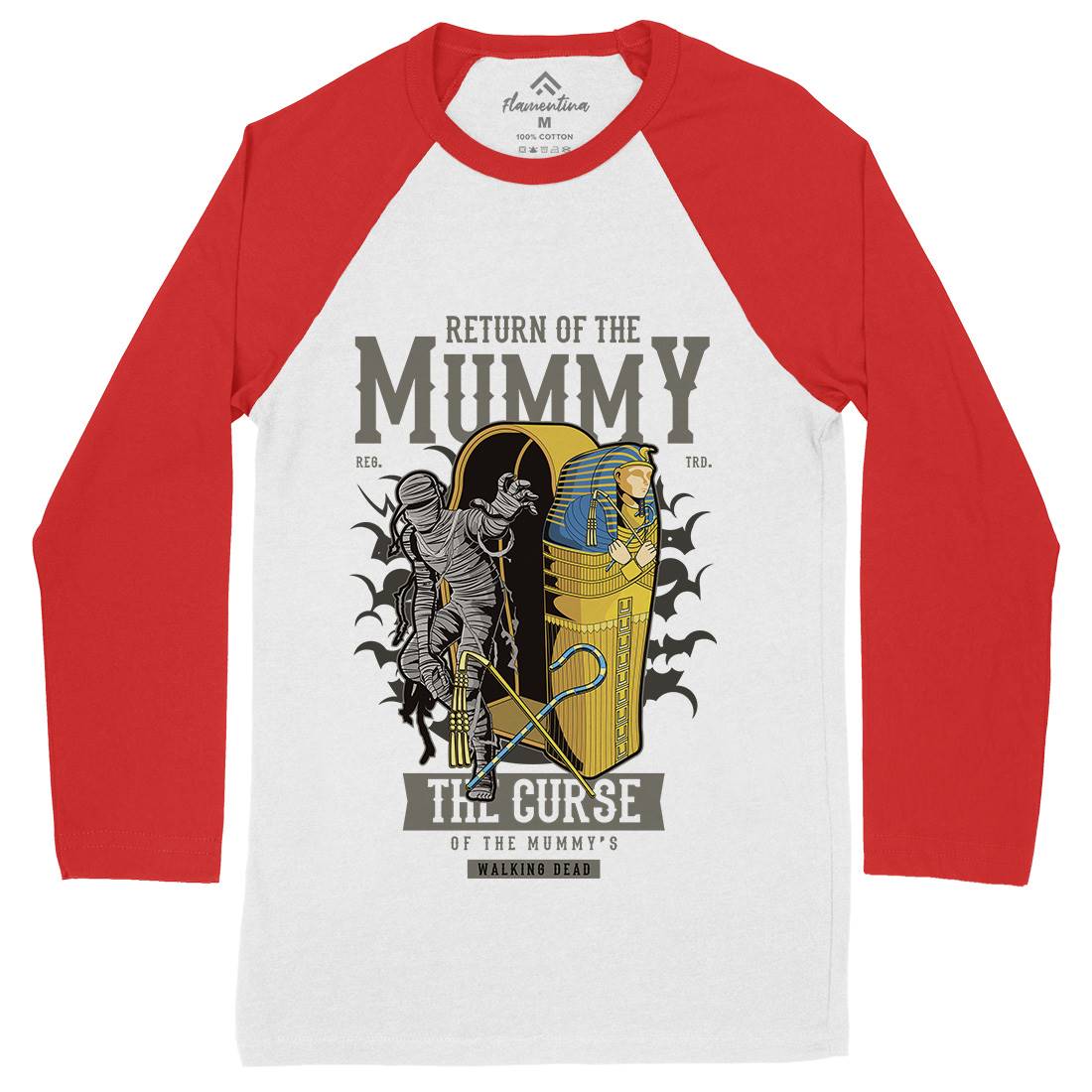 Return Of The Mummy Mens Long Sleeve Baseball T-Shirt Horror C425